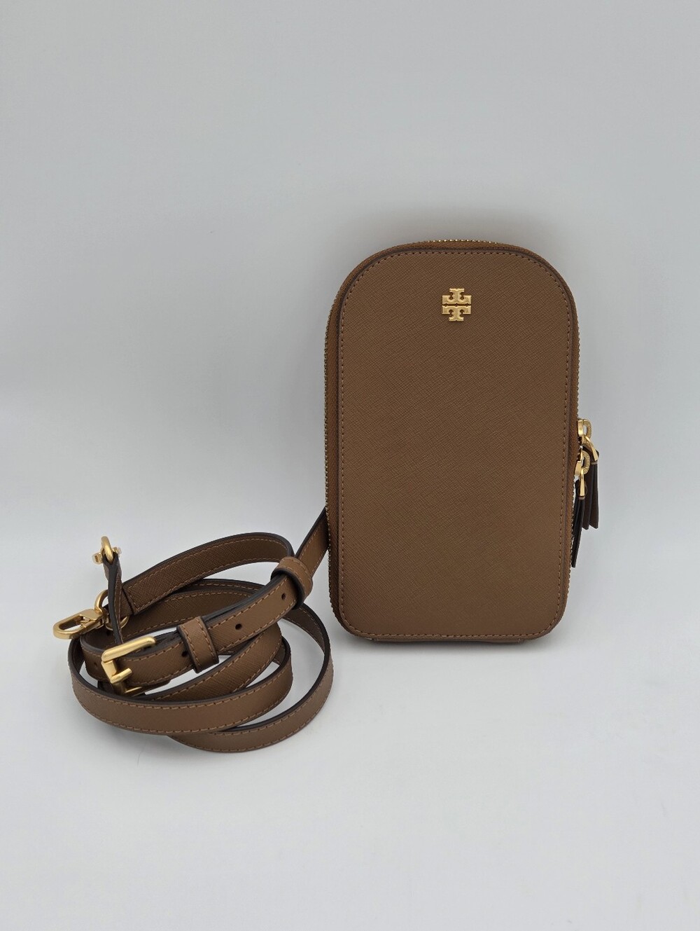 Tory Burch Emerson Phone Crossbody In Brown